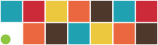 simplified darnell.design logo made of colorful squares